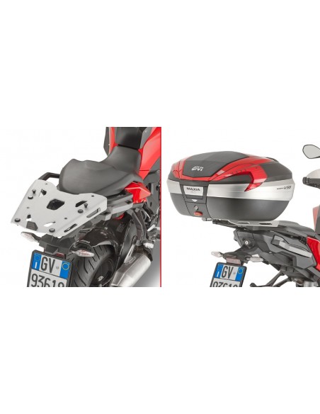 GIVI SRA5138 – Adaptador posterior específico en aluminio anodizado para maleta MONOKEY® Carga máxima 6kg / no permite la