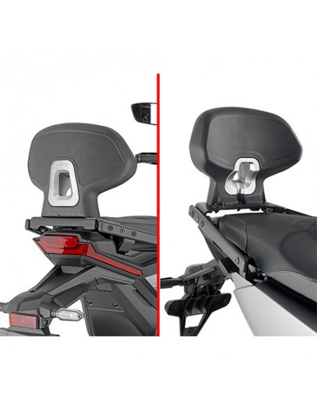 GIVI TB1188A – Respaldo específico para pasajero el montaje no permite la fijacion de portaequipajes y maleta