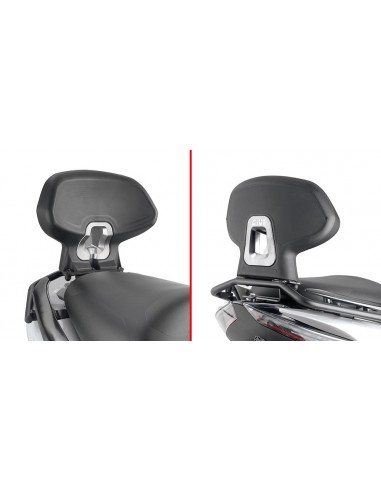 GIVI TB7603A – Respaldo específico para pasajero el montaje no permite la fijacion de portaequipajes y maleta