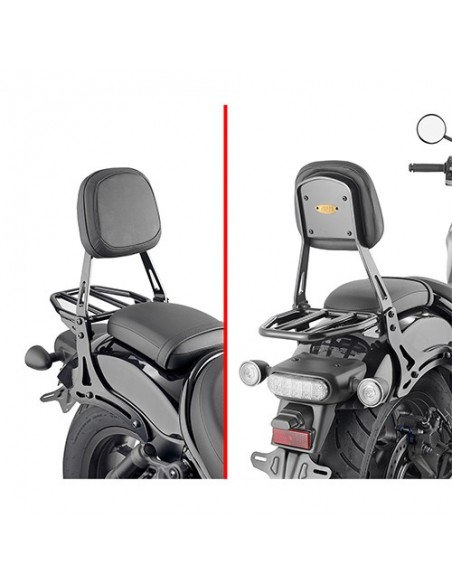 GIVI TS1194B – Respaldo específico negro con portaequipajes