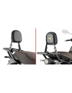 GIVI TS8206B – Respaldo específico negro brillo para que se monte en el adaptador posterior específico para maleta SR8206 a
