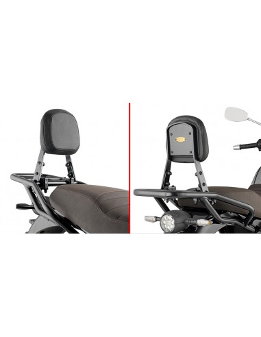 GIVI TS8206B – Respaldo específico negro brillo para que se monte en el adaptador posterior específico para maleta SR8206 a GIVI TS8206B – Respaldo específico negro brillo para que se monte en el adaptador posterior específico para maleta SR8206 a