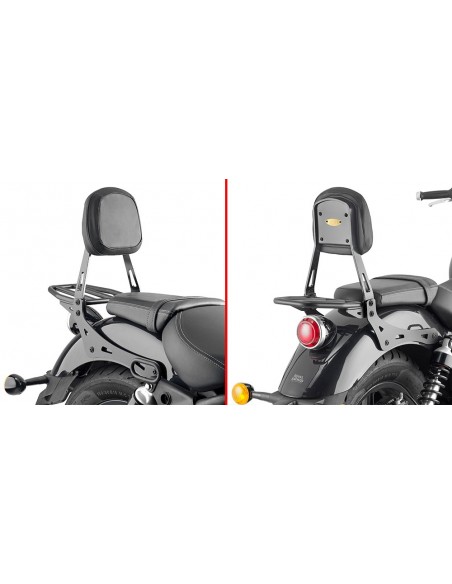 GIVI TS9058B – Respaldo específico negro brillo con portaequipajes
