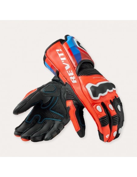 Guantes Quantum 3 - Rojo Neón-Azul