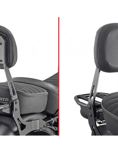 GIVI TS8202B – Respaldo específico negro con portaequipajes sólo para V9 Bobber GIVI TS8202B – Respaldo específico negro con portaequipajes sólo para V9 Bobber
