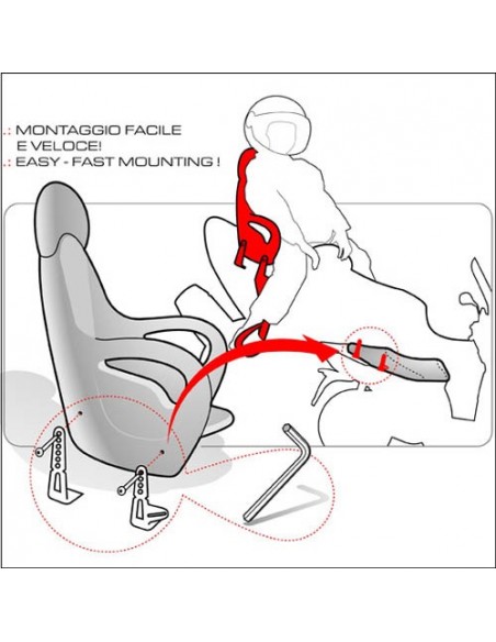 ASIENTO UNIVERSAL GIVI PARA NIÑOS DE 5 A 8 AÑOS
