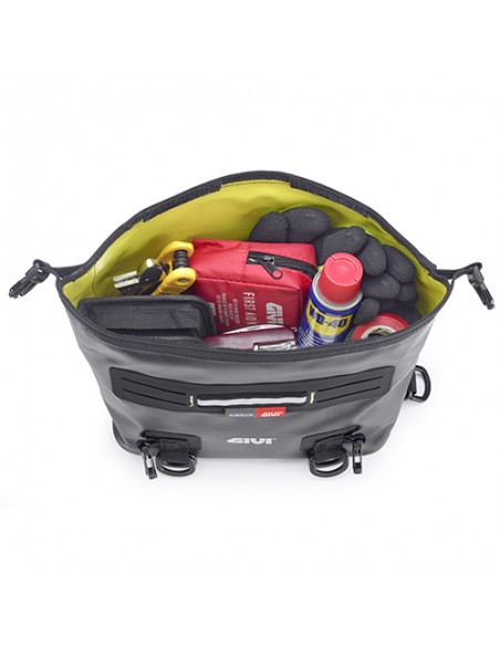 BOLSA PORTA OBJETOS NEGRA DE 5 L INTERIOR DE COLOR AMARILLO