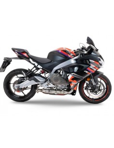 GPR Aprilia RS 457 2024-2025, Ghost Inox, Escape completo racing, incluyendo colector y db killer desmontable, no homologado