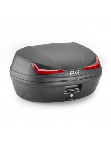 BAUL MONOLOCK® 45 L. NEGRO CON CATADIÓPTRICO ROJO. CON KIT Y PARILLA UNIVERSAL