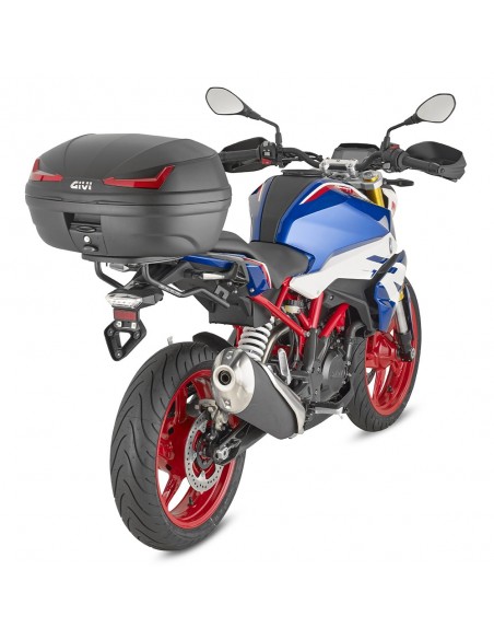 BAUL MONOLOCK® 45 L. NEGRO CON CATADIÓPTRICO ROJO. CON KIT Y PARILLA UNIVERSAL