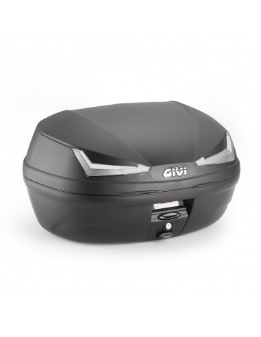 BAUL MONOLOCK® 45 L. NEGRO CON CATADIÓPTRICO AHUMADO CON KIT Y PARILLA UNIVERSAL