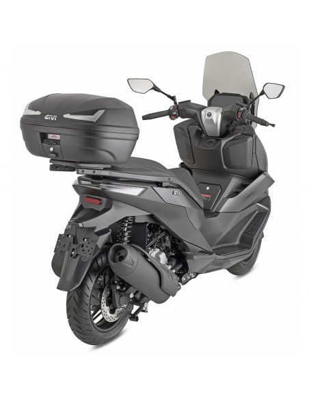 BAUL MONOLOCK® 45 L. NEGRO CON CATADIÓPTRICO AHUMADO CON KIT Y PARILLA UNIVERSAL