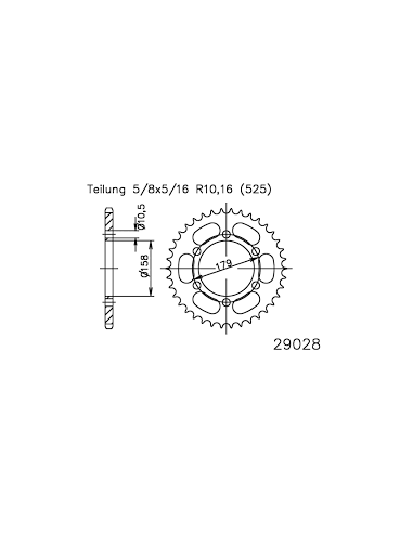 CORONA 45 DIENTES PASO 525
