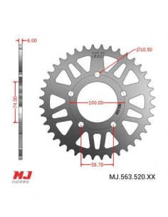 CORONA MJ PARA MASH SCRAMBLER 400 15-21PASO 520 DIENTES 38