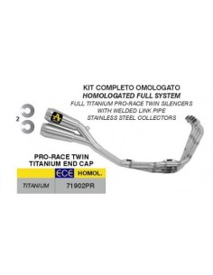 SISTEMA COMPLETO CON SILENCIOSOS PRO-RACE TWIN TITANIUM HONDA CBR 650 R 19-23