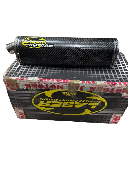ESCAPE LASER HOMOLOGADO CARBONO CON TUBO DE CONEXION ESPECIFICO Y DB KILLER EXTRAIBLE YAMAHA YZF-R1 THUNDERCAT 98-01