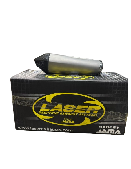 ESCAPE LASER HOMOLOGADO INOX CONO CARBONO Y TUBO DE CONEXION ESPECIFICO KAWASAKI ZX-6R 2009