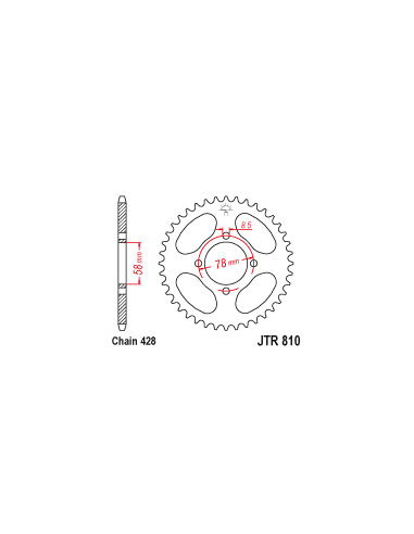 CORONA JT 810 DE 38 DIENTES PASO 428