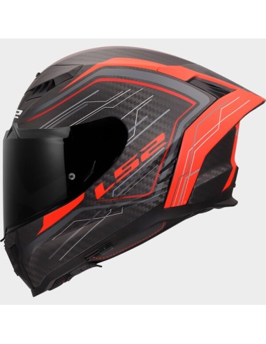CASCO FF807 DRAGON SUBIC CARBONO/ROJO/GRIS