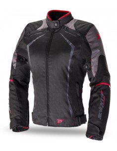 70 DEGREES CHAQUETA SD-JR49 MUJER NEGRO Y ROJO