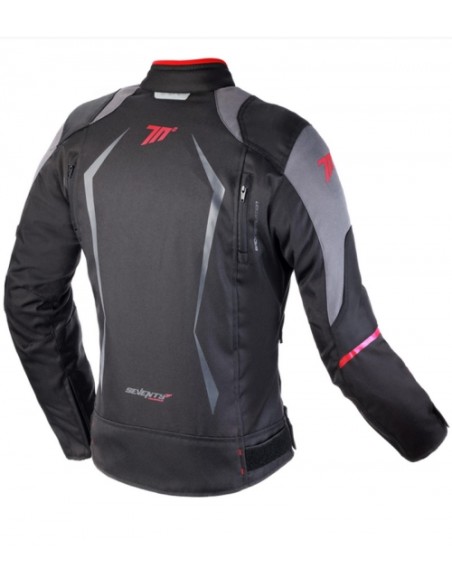 70 DEGREES CHAQUETA SD-JR49 MUJER NEGRO Y ROJO