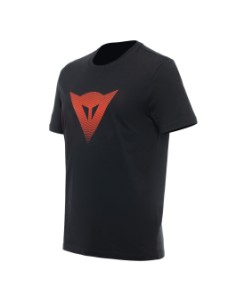 CAMISETA LOGO DAINESE BLACK/FLUO-RED