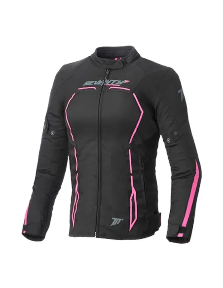 CHAQUETA MUJER SD-JR67 RACING NEGRO / ROSA