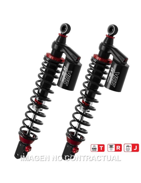 Juego Amortiguadores Traseros YSS Gas Top Line c/Botella superior Yamaha X-Max 400