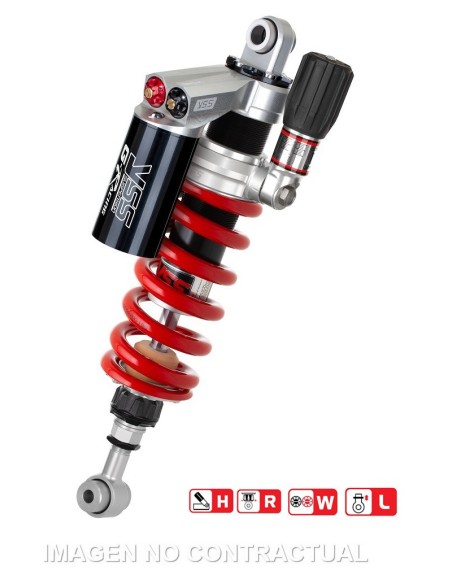 Amortiguador Trasero YSS Gas Top Line c/Botella superior KTM Adventure 1190