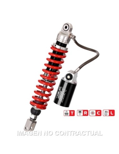 Amortiguador Trasero YSS Gas Top Line c/Botella con latiguillo Kawasaki KLX 125