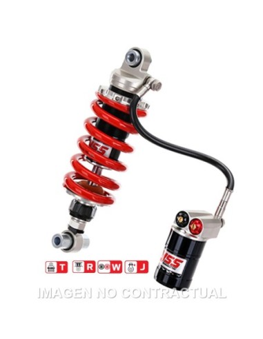 Amortiguador Trasero YSS Gas Top Line c/Botella con latiguillo Yamaha YZF R3
