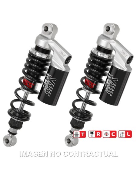 Juego Amortiguadores Traseros YSS Gas Top Line c/Botella superior Kawasaki Vulcan 500 LTD