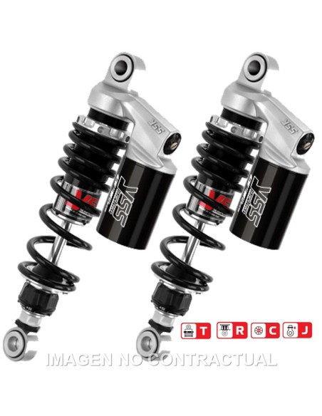 Juego Amortiguadores Traseros Yss Gas Top Line c/Botella superior Honda Rebel 500