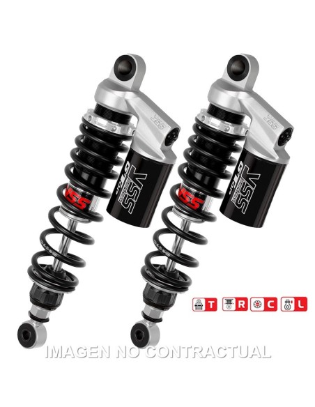 Juego Amortiguadores Traseros YSS Gas Top Line c/Botella superior Kawasaki Z 450 LTD