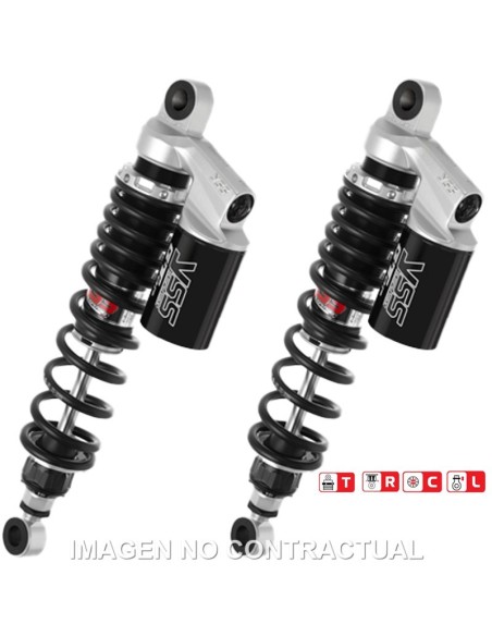 Juego Amortiguadores Traseros YSS Gas Top Line c/Botella superior Kawasaki Z 550 GP