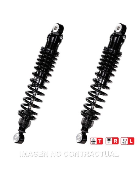 Juego Amortiguadores Traseros YSS Black Edition Gas Top Line Moto Guzzi 350 NTX