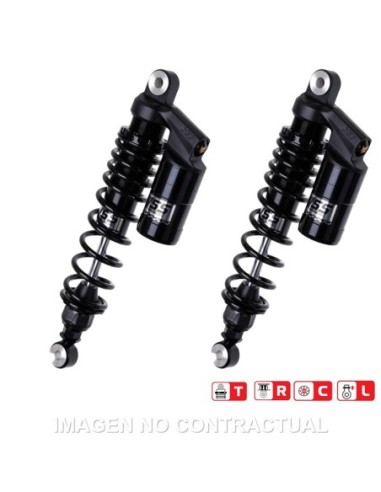 Juego Amortiguadores Traseros YSS Black Edition Gas Top Line c/Botella superior Harley Davidson Street