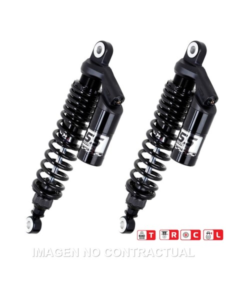Juego Amortiguadores Traseros YSS Black Edition Gas Top Line c/Botella superior Kawasaki ZRX 1100