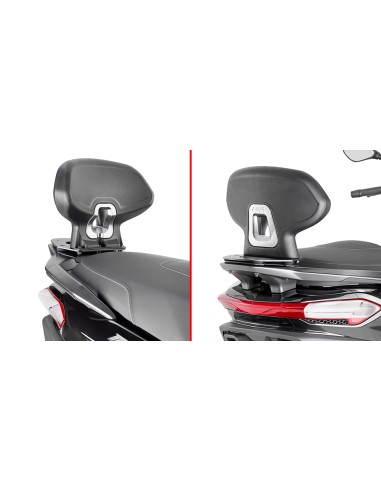GIVI TB5619A – Respaldo específico para pasajero el montaje no permite la fijacion de portaequipajes y maleta