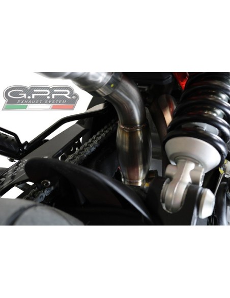 ESCAPE GPR Aprilia Dorsoduro 900 2017/2020 e4 Decatalizzatore Sistema racing