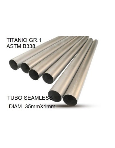 Cafè Racer Tubo titanio seamleSs D. 35mm X 1mm L.1000mm Tubo titanio seamless D. 35mm X 1mm L.1000mm