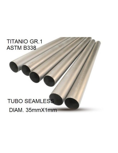 Cafè Racer Tubo titanio seamleSs D. 35mm X 1mm L.1000mm Tubo titanio seamless D. 35mm X 1mm L.1000mm