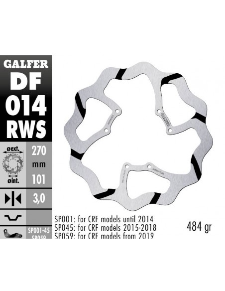 DISCO FIJO RANURADO SOBREMEDID