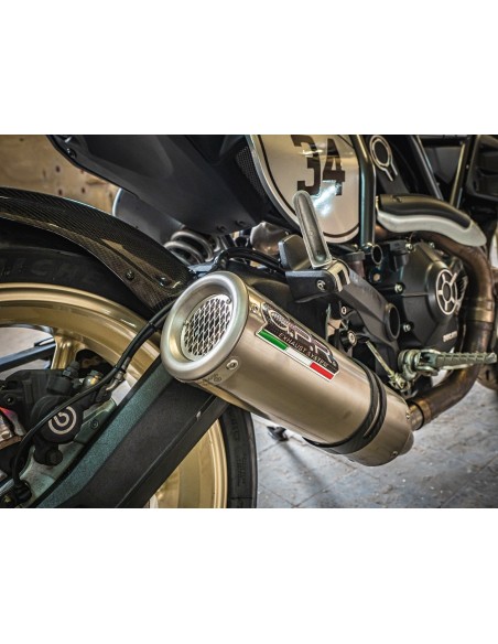 ESCAPE GPR Ducati Scrambler 800 2015/2016 M3 Titanium Natural Sistema homologado con catalizador incluido