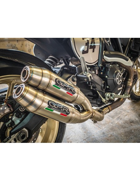 ESCAPE GPR Ducati Scrambler 800 2017/2020 e4 Deeptone Inox Sistema homologado con catalizador incluido