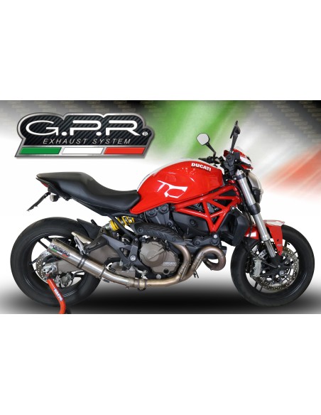 ESCAPE GPR Ducati Monster 1200 S/R 2017/2021 e4 M3 Titanium Natural Sistema homologado con catalizador incluido