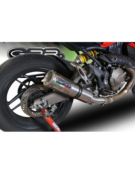 ESCAPE GPR Ducati Monster 1200 S/R 2017/2021 e4 M3 Titanium Natural Sistema homologado con catalizador incluido