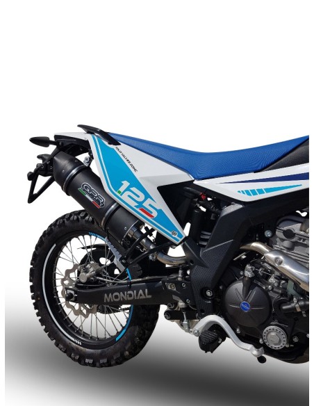 ESCAPE GPR F.B. Mondial Smx 125 Enduro 2021/2023 e5 Supermoto 2021/2023 e5 Furore Evo4 Nero Sistema homologado con catalizad ...