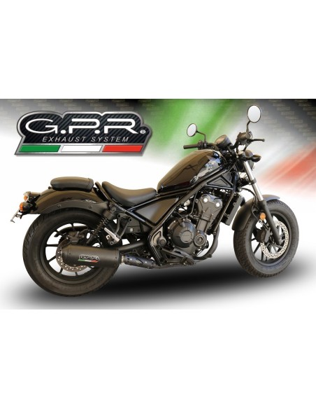 ESCAPE GPR Honda Cmx 300 Rebel 2021/2023 e5 Ghisa Sistema Homologado