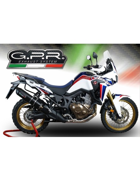 ESCAPE GPR Honda Crf 1000 L Africa Twin 2015/2017 e3 Furore Nero Sistema Homologado